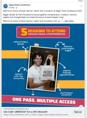 Vegan India Conference Ad Creative 2025